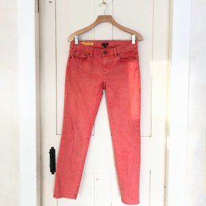 J Crew Coral Toothpick Jeans, 27